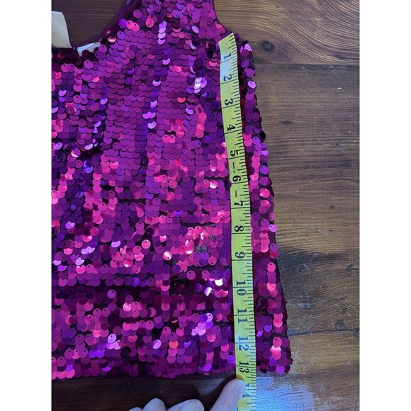 Anthropologie Women's Maeve Sequined Tie-Strap Tank Pink XS - Picture 13 of 16